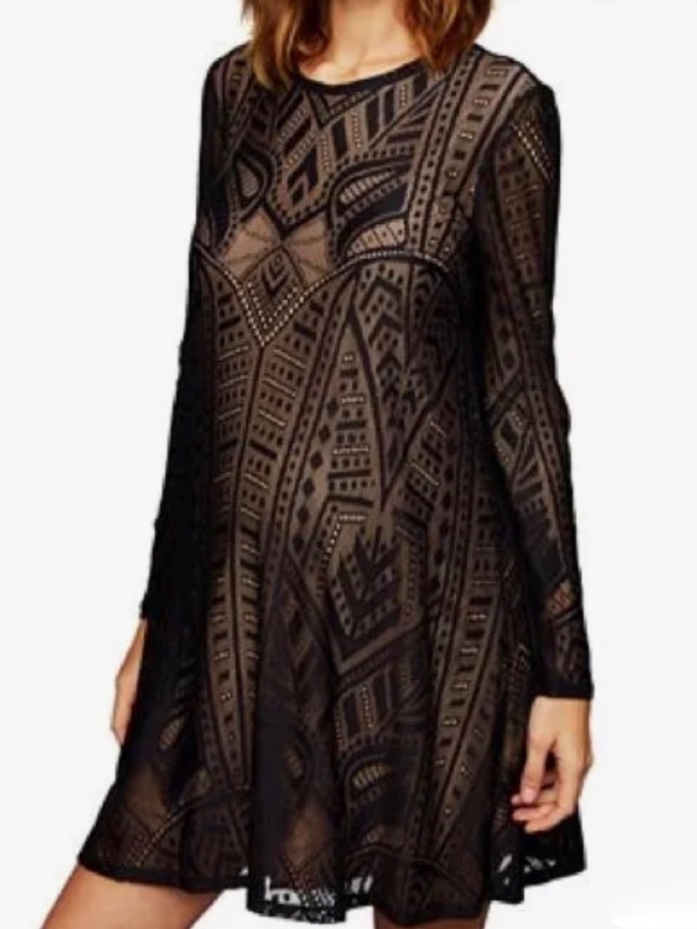 BCBGMaxAzria Black Lace Maternity Dress